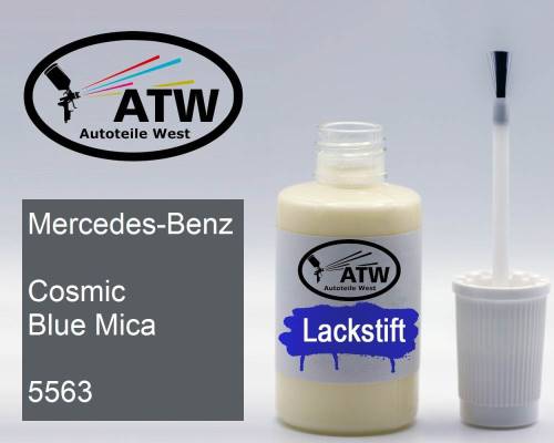 Mercedes-Benz, Cosmic Blue Mica, 5563: 20ml Lackstift, von ATW Autoteile West.